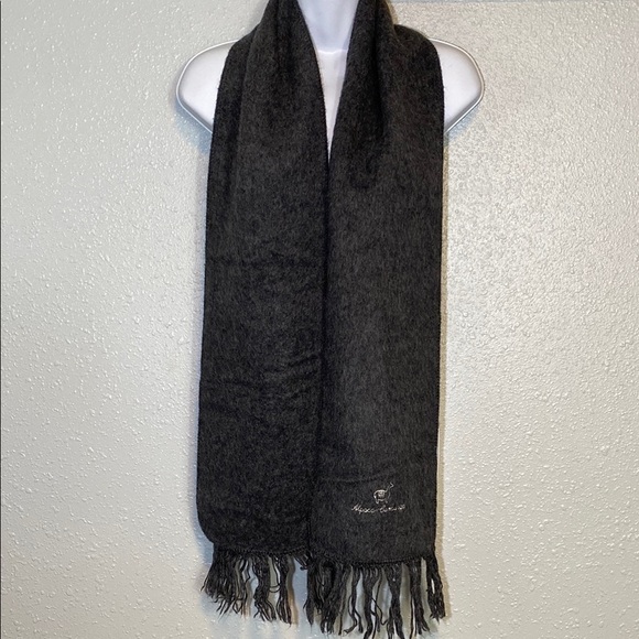 Alpaca Camargo Gray Fringe Scarf Soft Woven Accessory from Peru - Picture 1 of 5